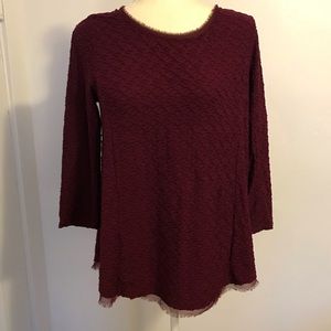 Anthropologie Postmark burgundy Top